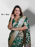 Beautiful Banarasi Saree in Vibrant Color with Intricate Weaving – A Classic Blend of Tradition & Trend.