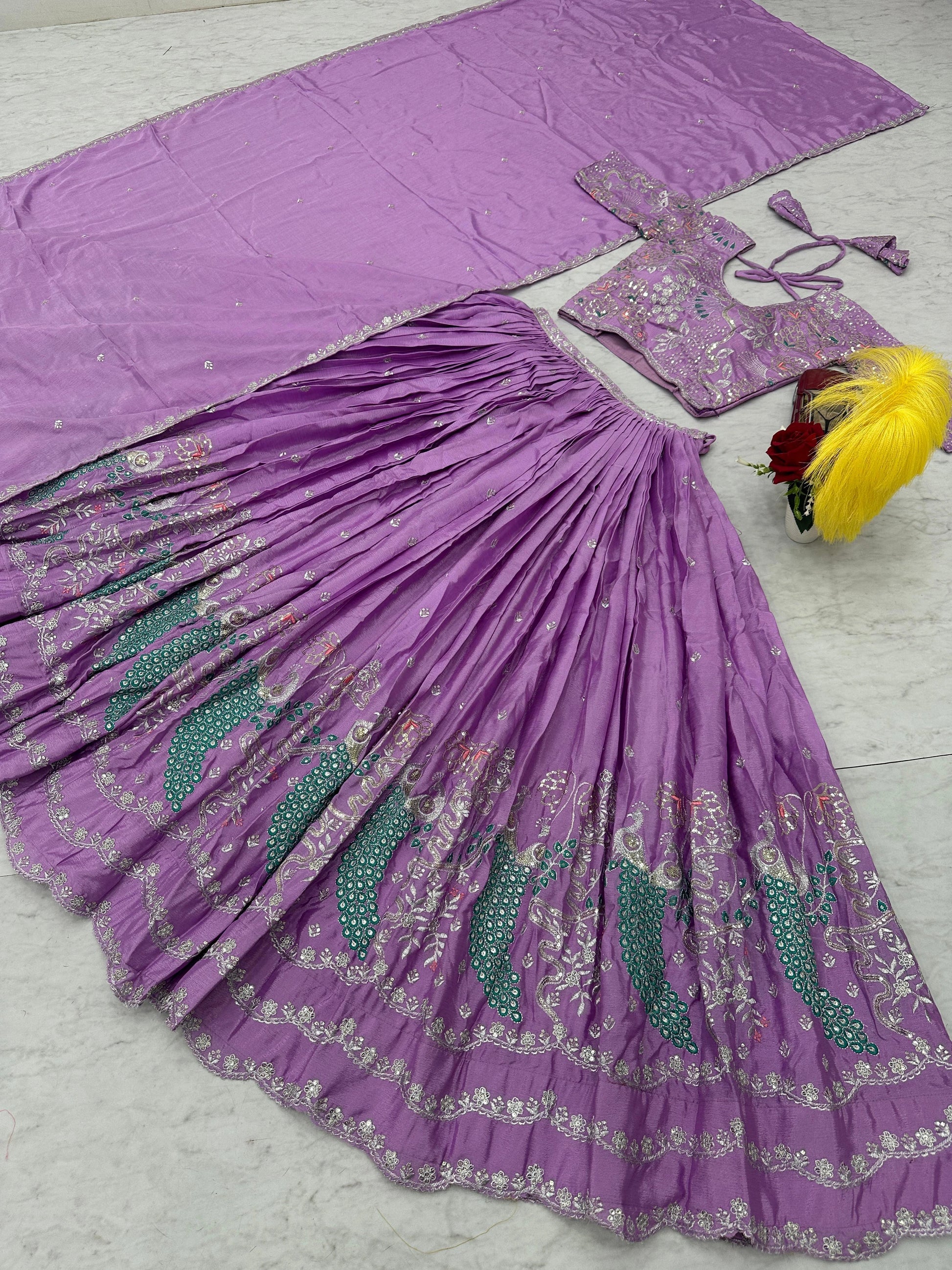 Fully stitched ethnic lehenga set