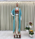 Tube blouse with sequence embroidery and latkan