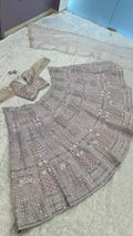 Bridal net lehenga outfit