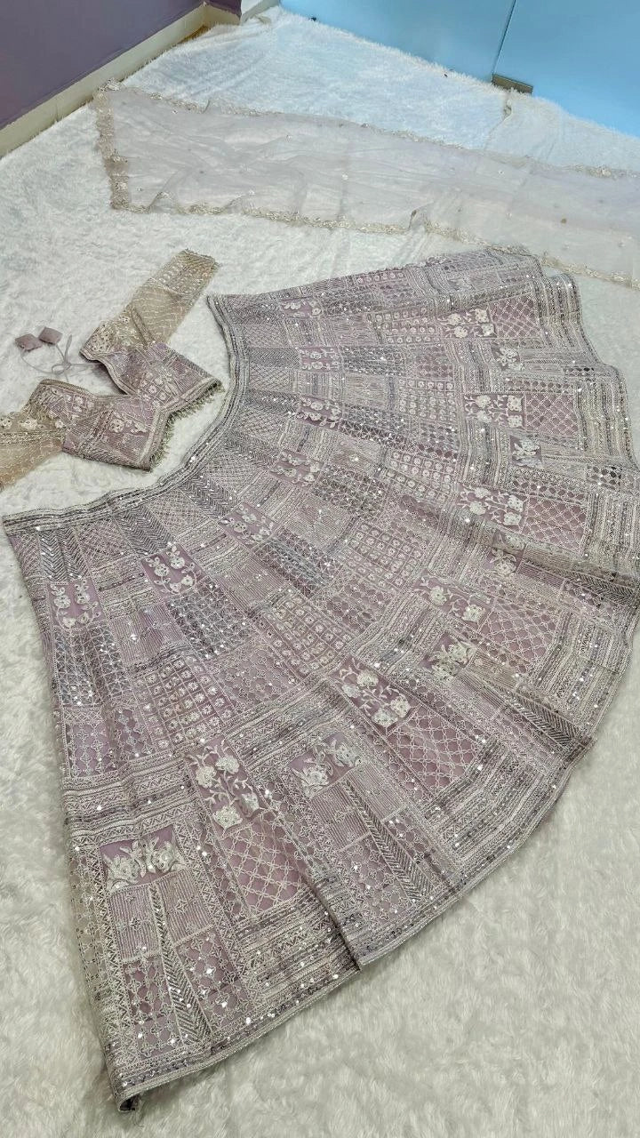 Wedding lehenga with sequins