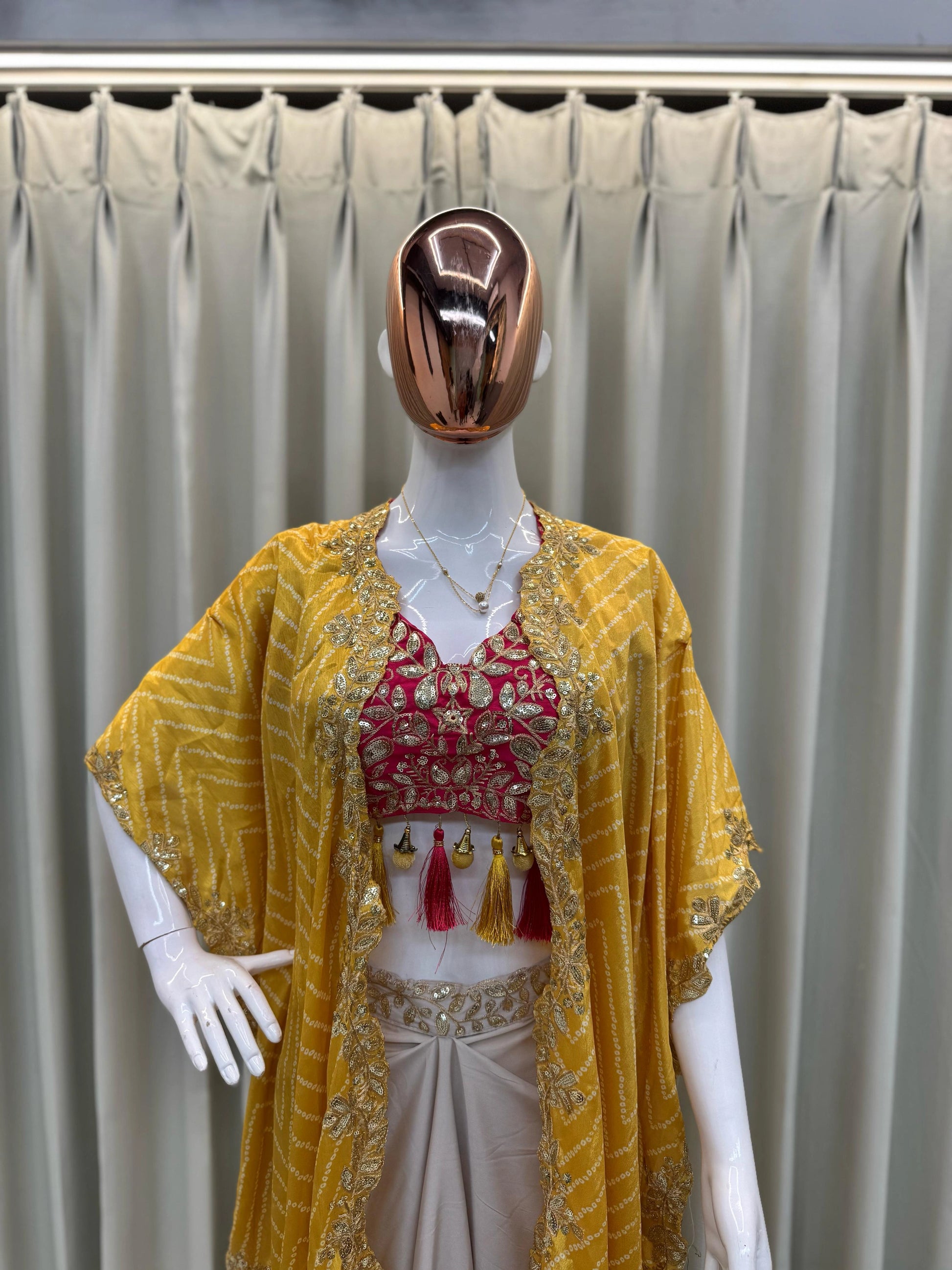 Western wedding outfit with embroidered blouse and skirt netxtbuy
